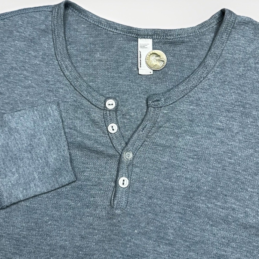 American Apparel Kill Shirt Men Large Dexter Morgan Baby Thermal Henley Stalking